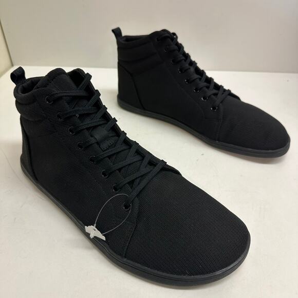 NWOT Feelgrounds Highrise Knit Barefoot Minimalist Sneaker Triple Black US 13 - Picture 2 of 9